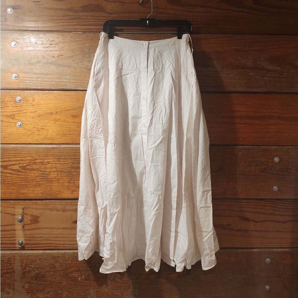 White with Red Polka Dots Vintage Style Full Skirt